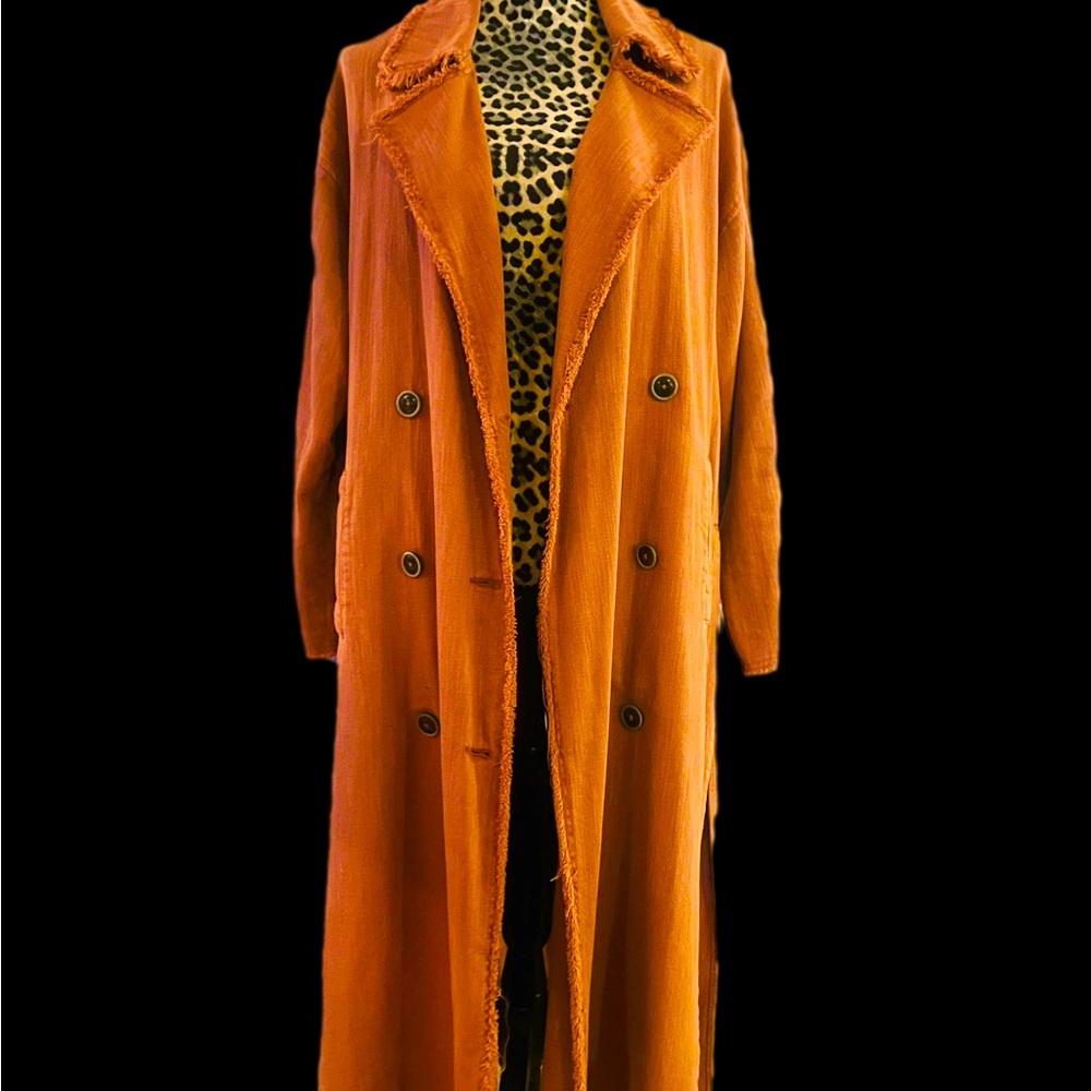 FREE PEOPLE cotton trenchcoat size XS/S Excellent condition! - Picture 3 of 8